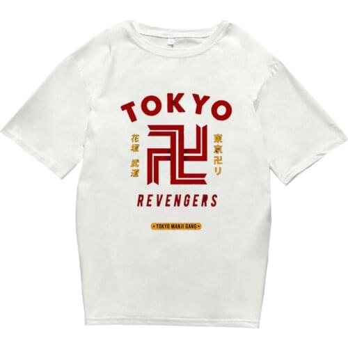 Anime Casual T Shirt Tokyo Revengers Round Neck Short Sleeve Hipster Unisex T-shirts Summer Youth Fashion Streetwear Top Tees