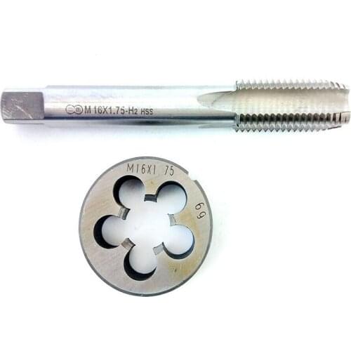 Tap M16*1.75 + 1PC Die M16*1.75 M16 Threaded Metric Right Hand Tap And Die Set