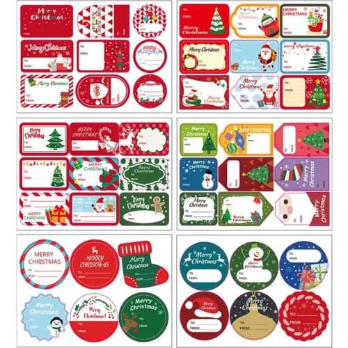 Creative Merry Christmas Card With Envelop Xmas Greeting Cards New Year Holiday Blessing Cards Christmas Kids Gift Tags Sticker