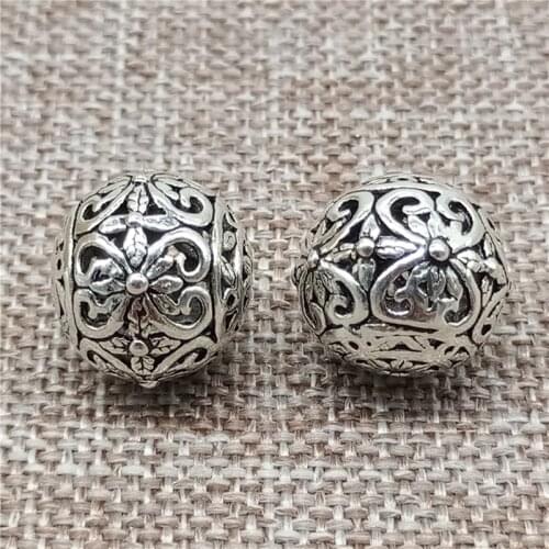 925 Sterling Silver Butterfly Round Beads 10mm 13mm 15mm 18mm for Bracelet Necklace