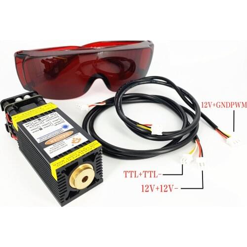 Cnc15W laser head 15000mW 33mm laser module for DIY laser engraving and cutting with PWM/TTL D-ZK3 efficient light transmittance