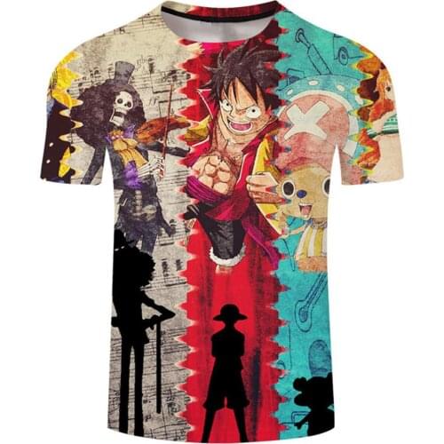 Hot Funny One Piece Luffy T shirt casual tshirt homme Hip Hop streetwear men t-shirt boys clothes t shirt anime summer top tees