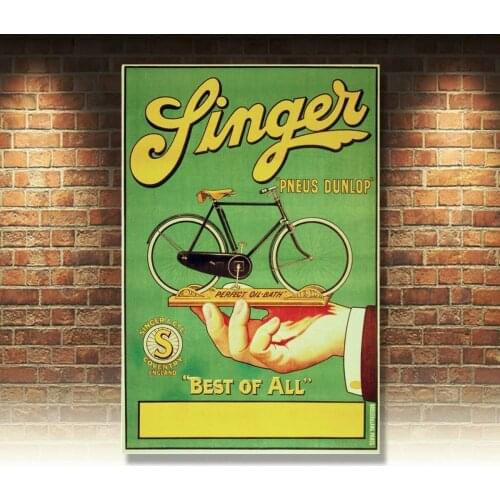 SINGER CYCLES METAL TIN SIGN PSTER WALL PLAQUE