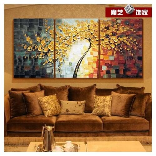 Fashion oil painting decorative painting sofa background wall trippings picture frame mural paintings pachira