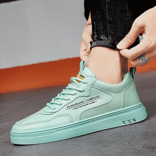 Mens shoes, leather white shoes, sneakers, casual shoes, trendy sports shoes