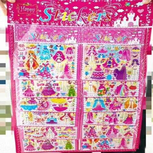 HC Large Size Elevator Type Bubble Stickers Gilding Process Stickers DIY Educational Children Casual Paste