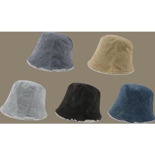 NewWashed Denim Bucket Hat Women Wide Brim Cotton Fisherman Hat Girls Summer Panama Sun Hat Outdoor Beach Fishing Cap Lady Cap