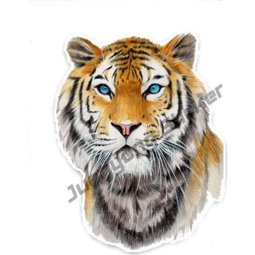 Personalized Animal Tiger Creative decals Car Sticker Accessories for Bumper Window Phone Guitar Waterproof Exterior PVC13x10cm