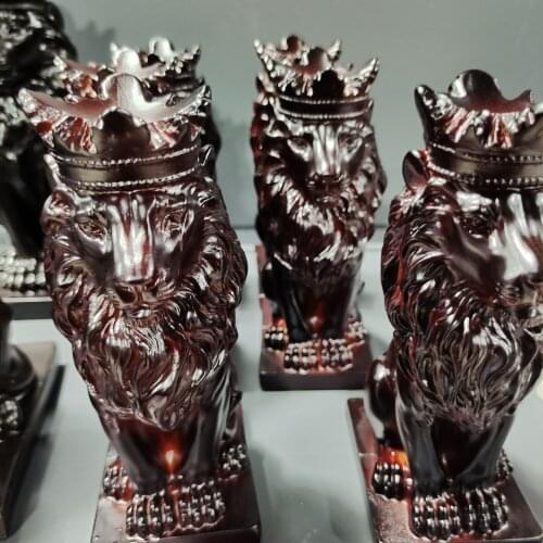 1pcs Red Resin Pedestal Animal lion Shaped Base Foundation For Ball Egg Carved Home Decoration Gift