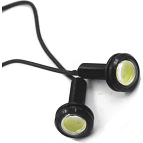 Pair Mini White Flush Mount Round LED Marker Light Car Truck Trailers Motorcycle Dual Sport Bike Touring Atv Scooter Offroad