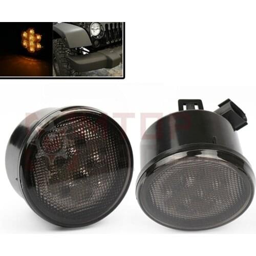 Front LED Turning Signal Lamps Fender Light For Jeep Wrangler JK 2007 2008 2009 2010 2011 2012 2013 2014 2015 2016 2017