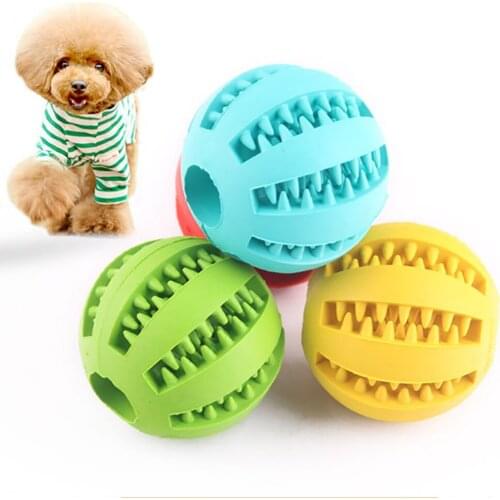 Pet Dog Toys Interactive Rubber Stretch Chew Balls Pet Dogs Cat Puppy Teeth Chew Leaking Food Toys Chew Toy Ball Dog Accessories
