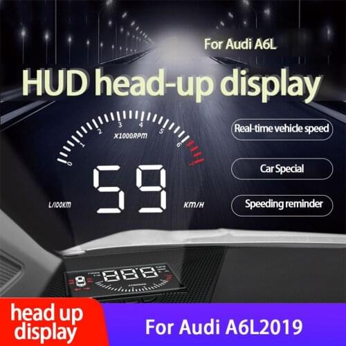 Applicable for Audi A6L A6 2019 HUD Head-Up Display Retrofitting High-Definition Projector Safety Gead-Up Speedometer Projector