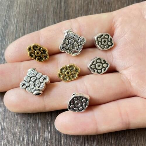 15pcs Irregular Shape Retro Style Spacer Used for DIY Making Bangle Necklace Connectors Wholesale Metal Alloy Accessories