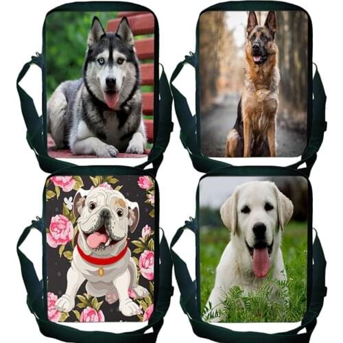 German Shepherd/ Boston Terrier/ Bulldog/ Husky Shoulder Bags Beautiful Crossbody Bag Casual Handbags Mini Messenger Bag Purse