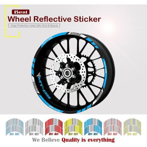 FOR YAMAHA MT09TRACER FJ09 MT-09 FJ-09 TRACER Motorcycle Decorative Stripe Sticker Front Rear Wheel Reflective Decal Accessories