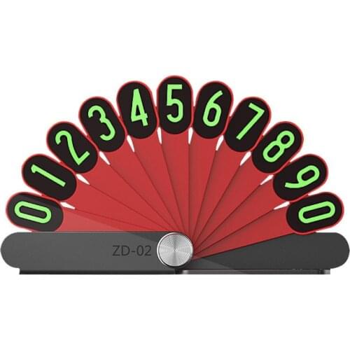 Luminous Car Parking Card Creative Peacock Open Car Temporary Stop Sign Car Phone Number Plate Car Sticker