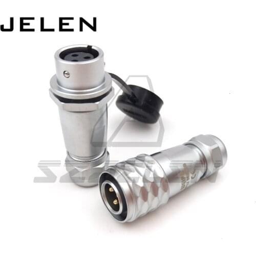WEIPU SF12 series waterproof connector 3 pin plugs and sockets, IP67 3-pin LED cable waterproof docking connector