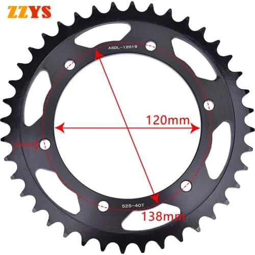 525 40T Rear Sprocket Gear Wheel For Honda RVF400 35 VFR400 VFR400R NC30 RVF750 RVF750R RC45 VFR750 VFR750R RC30 RVF VFR 400 750