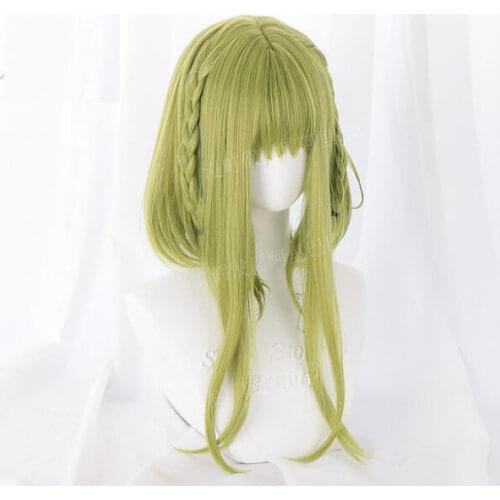 45cm Green Nanamine Sakura Cosplay Toilet Bound Hanako Kun Cosplay Women Wig Cosplay Anime Cosplay Wig Heat Resistant Synthetic