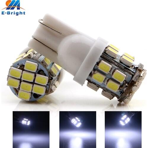 10pcs DC 12V W5W T10 1206 24 SMD 194 168 LED 200LM 8000K-10000K Bulbs W5W Auto Interior Reading Car Door Clearance Lights White