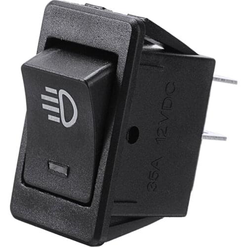 4-Pins 12V 35A Car Fog Light Rocker Switch Blue LED Dash Dashboard Rocker Switch Universal for Car Truck