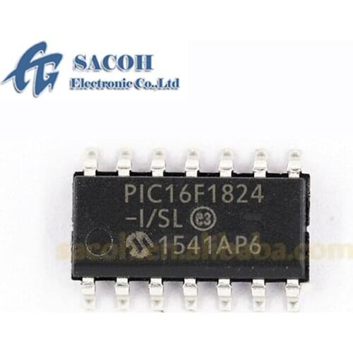5PCS/lot New OriginaI PIC16F1824-I/SL or PIC16F1824-E/SL or PIC16F1824 16F1824 SOP-14 14 Pin Flash Microcontrollers