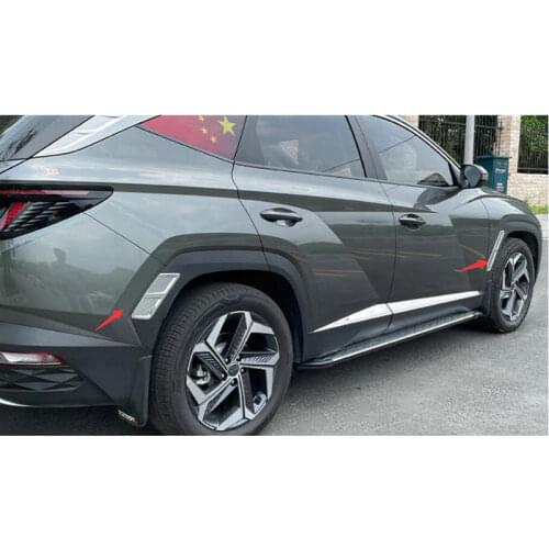 Car ABS Styling Chrome Front & Rear Wheel Side Cover Trim Shape For Hyundai Tucson 2021 2022 NX4