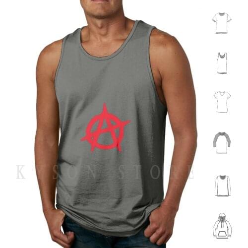 Anarchy Tank Tops Vest Sleeveless Anarchy Policies Social Rebellion Symbol Aggression Punk Register Offensive Way Of Life