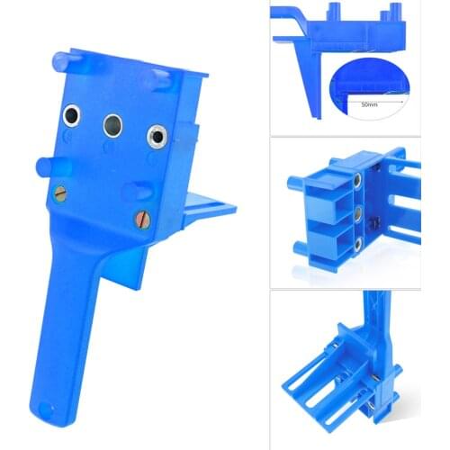 Quick Wood Doweling Jig ABS Plastic Handheld Pocket Hole Jig System 6/8/10mm Drill Bit Hole Puncher For Carpentry Dowel Joints