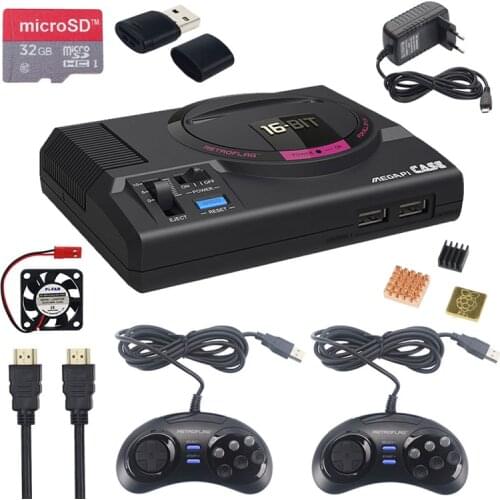 Retroflag MEGAPi CASE-M with Classic USB Controller-M +Power Adapter + 32GB SD Card for Raspberry Pi 3 Model B+ Plus RetroPie