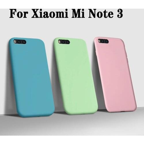 Fundas Case For Xiaomi Mi Note 3 luxury Matte Liquid soft Silicone Phone Cases For xiaomi mi note 3 3pro back Cover armor Coque