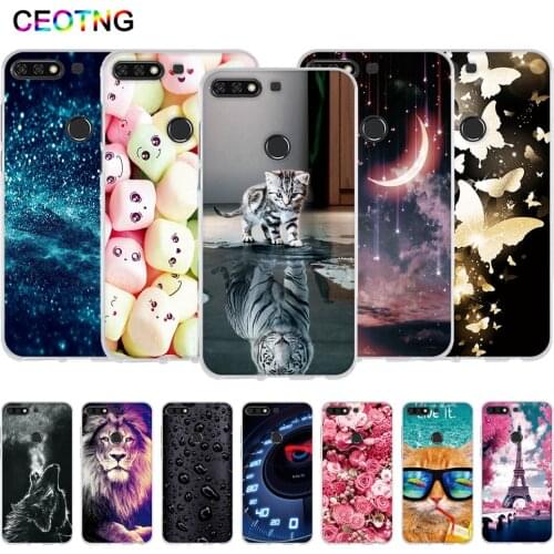 TPU Case for Huawei Y7 Prime 2018 Case Painted Silicone Cover for Huawei Y7 2018 Funda for huawei Y7 Pro 2018 Phone Cases