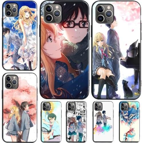 Your Lie In April Case For iPhone 12 mini 11 Pro Max XR X XS Max 6S 7 8 Plus SE 2020 Cover Funda