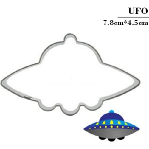 DIY Cookie cutter Fondant Biscuits Molds moulds stainless Metal Frame UFO shape baby Baking Tools