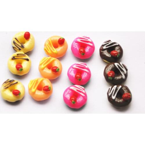 DIY Scrapbooking Phone Case Decorative Craft 30pcs Cute Miniature Artificial Fake Food Resin Cabochons