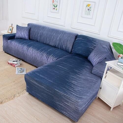 Elastic Sofa Cover Cotton It Needs Order 2 Pieces Covers for L-shape Corner Sectional Sofa Cover for Living Room Solid Color