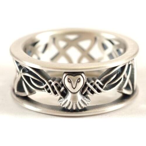 X yanPunkboy Creative Vintage Hollow Design Rings for Men Simple Animal Fashion Jewelry Mens Rings Accessories