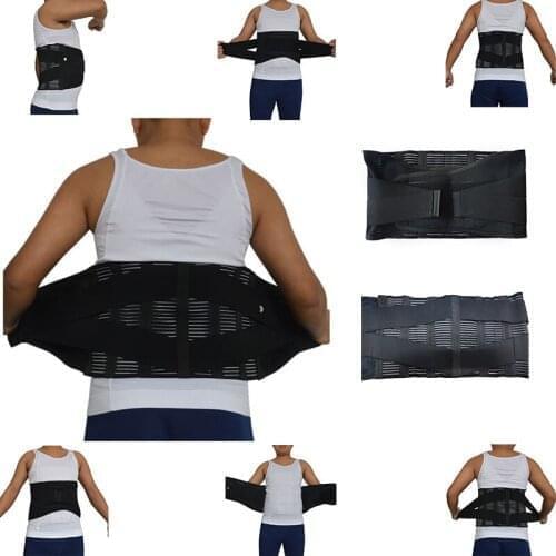 Back Injury Supporting Waist Pain Back Waist Support Belt Waist Trimmer Trainer Shaper Corset for Posture Unsex Black
