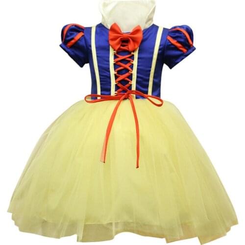 Children Girl Snow White Dress Princess Costume Kids Baby Birthday Halloween Party Fancy Dresses for Girls Cosplay Gown + Cloak