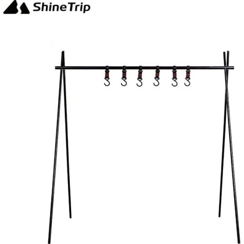 Lightweight outdoor Folding Camping Shelf Aluminum Alloy Clothes Storage Hanger Cookware Eequipment Hanging Rack Triangle Rack