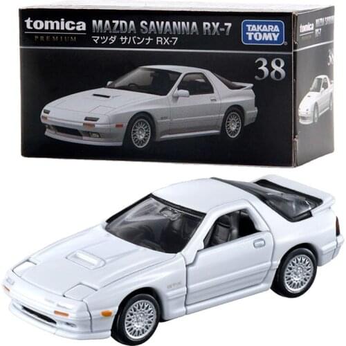 TAKARA TOMY Diecasts & Toy Vehicles Mazda Savanna RX-7 Genuine White Alloy Car Diecast Model Car Toys for Children Kids Gift