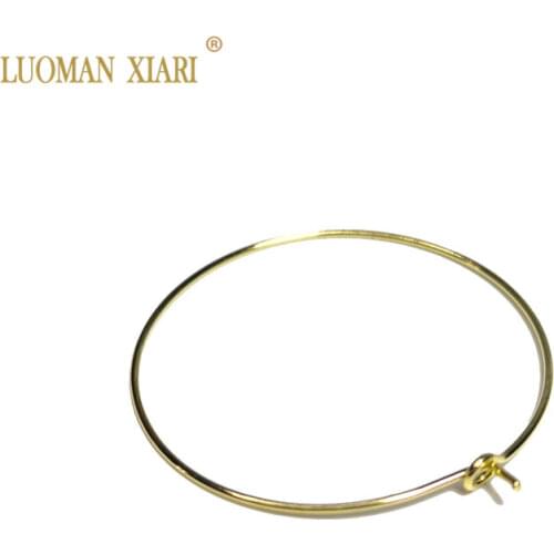 Wholesale Golden 100 PCS Earring Settings Earrings Findings Jewelry Accessory for DIY Earrings diameter 35mm