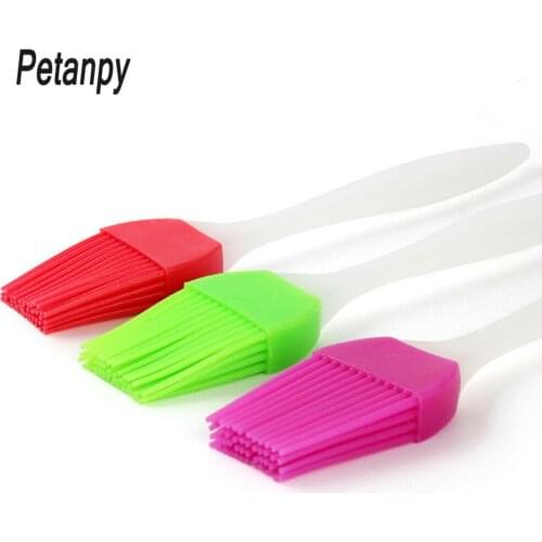 Silicone Baking Bakeware Bread Cook Brushes Pastry Oil BBQ Basting Brush Tool Basting Brush Utensils Color Random
