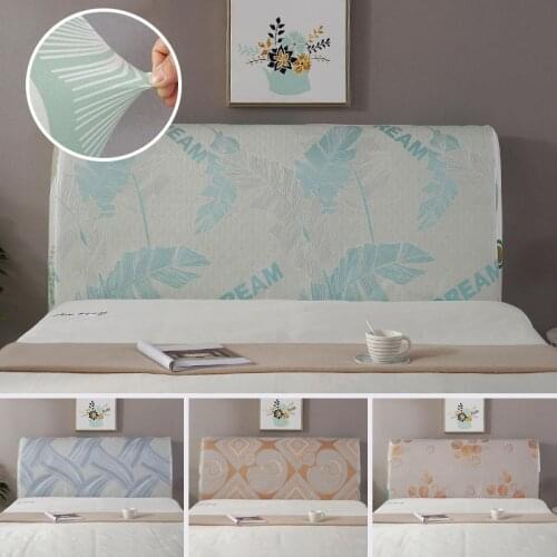 Modern Elastic Bedhead Cover All-inclusive Bed Head Cover Ice Silk Bed Head Back Protection Cover Headboard Dustcover Home Decor