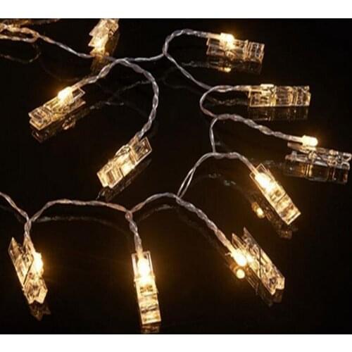 LED String Lights Photo Clip Fairy lights 8 Function Remote Control USB/Battery LED String Garland Wedding Decor 20/30/40LED