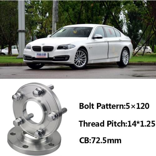 High Quality 2pcs New 5x120 72.5CB Centric Wheel Spacer Hubs M14*1.25 Bolts For BMW Series
