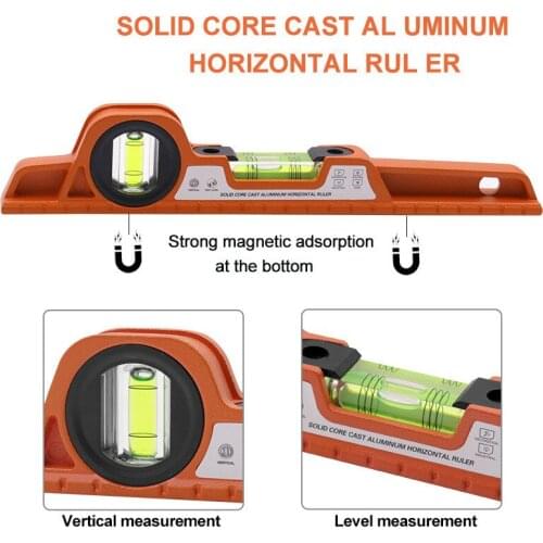 High Precision Level Gauge Die Casting Level with 180 degrees Magnetic bubble Aluminum alloy Professional measurement tools