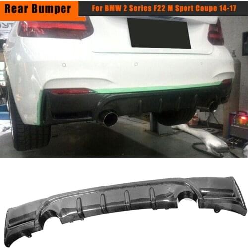Rear Diffuser Lip Spoiler For BMW 2 Series F22 M Sport Coupe Convertible 14-17 Rear Bumper Diffuser Carbon Fiber/FRP