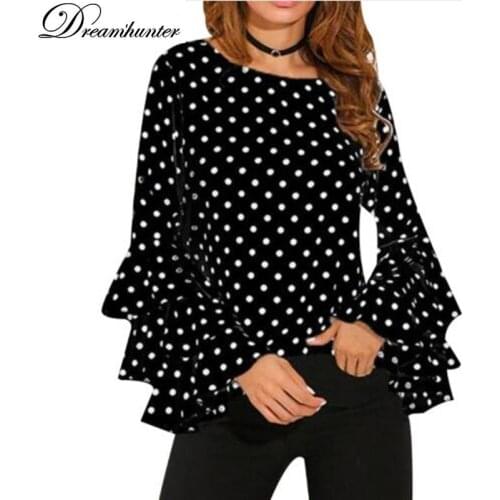 Блузки в горошек ZMHTDREAMHUNTER China At AliExpress